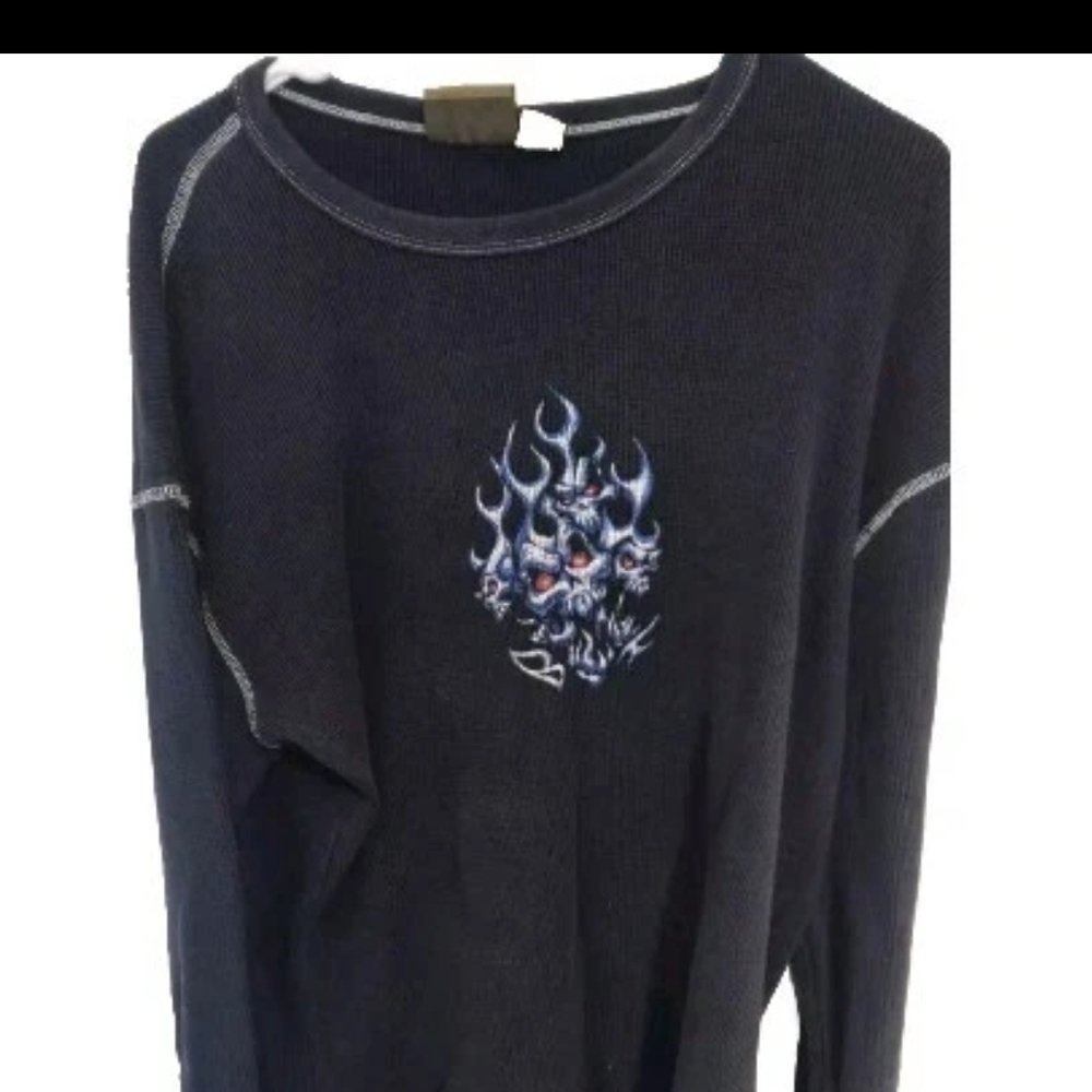 CDM Shirt Women XL Blk Stylish Crewneck Skirt Gothic Normcore Y2k Cottagecore